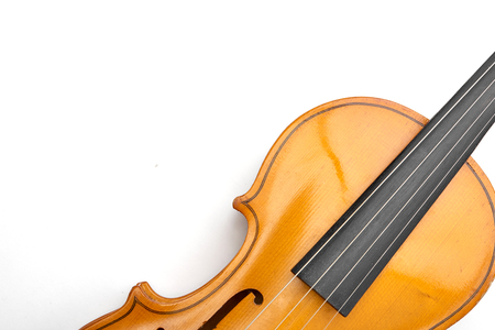 violin on white backgroundの写真素材