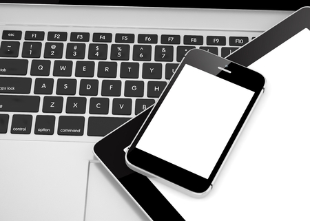 Laptop, phone and tablet pc.の写真素材