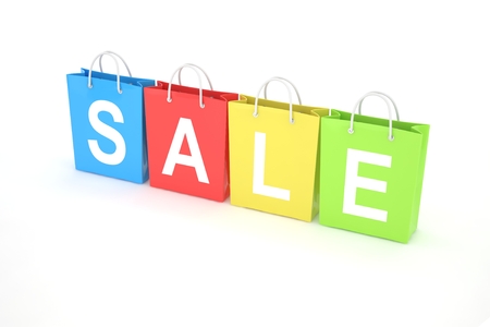 sale written on shopping bagの写真素材