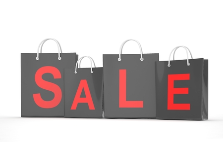 sale written on shopping bagの写真素材