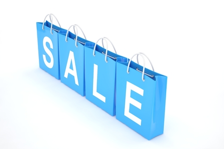 sale written on shopping bag. 3d rendering.の写真素材