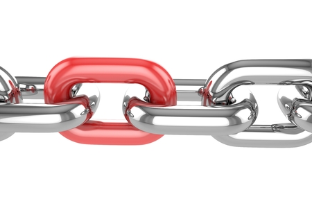 3d render stainless steel chainの写真素材