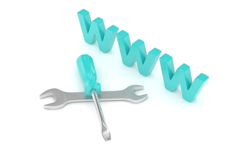 3D Illustration Wrench and screwdriver, service conceptの写真素材