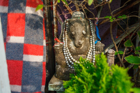 a statue at a house on Phuket islandの写真素材