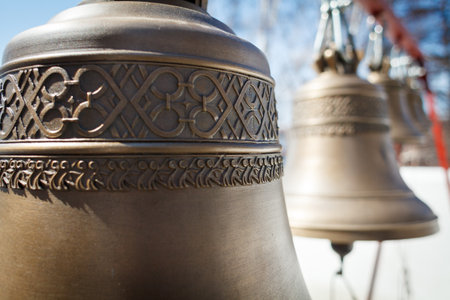 bells at the churchの写真素材