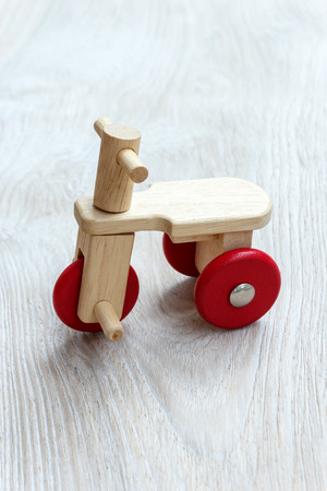 Wooden bicycle toy の写真素材