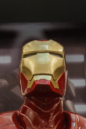 Close-up, Iron Man model in The Superhero Past-Present Fair was held between 18-27 July 2014.のeditorial素材