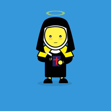 Woman in St. Teresa of Avila suit for All Saints\' Day.のイラスト素材