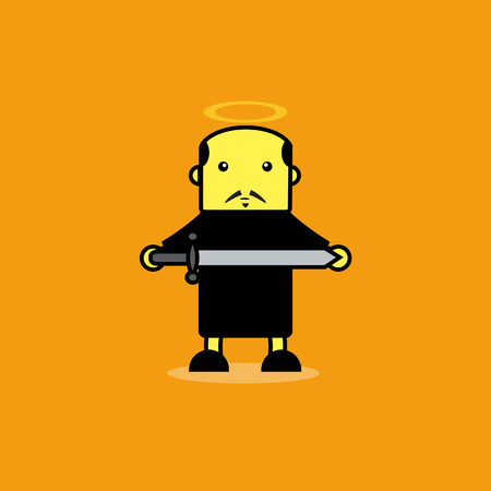 Man in St. Ignatius of Loyola suit for All Saints.のイラスト素材