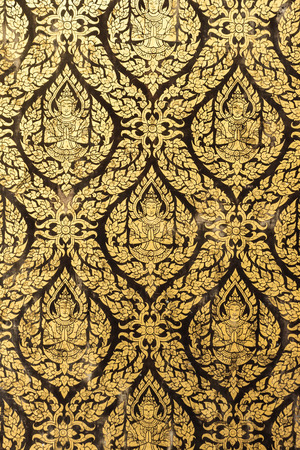 Thai pattern art on door.の写真素材