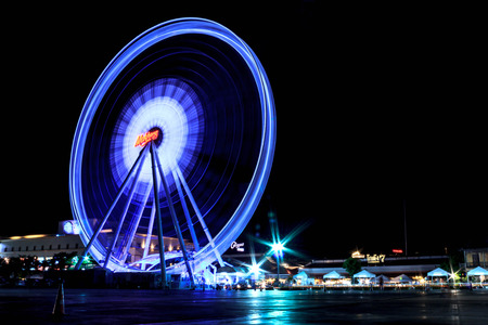 The Biggest ferris wheel Landmark of Asiatique, Bangkok.のeditorial素材