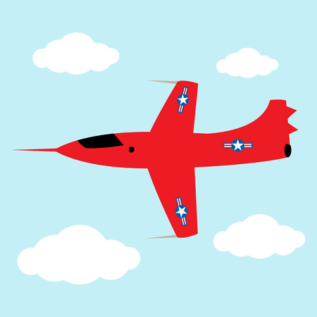 The bell X-1 airplane cartoon.のイラスト素材