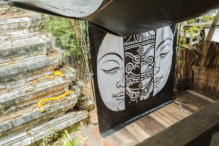 Puppet stage at Bangkok Artist House.のeditorial素材