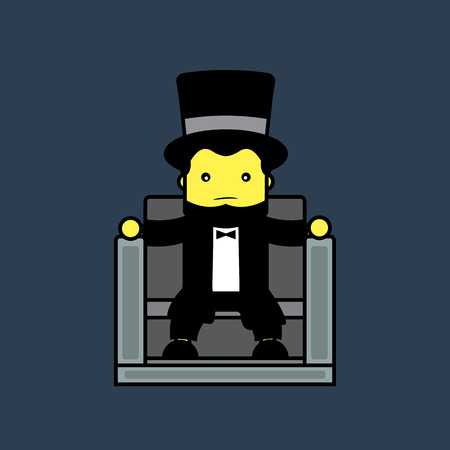 Man in Abraham Lincoln Character.のイラスト素材