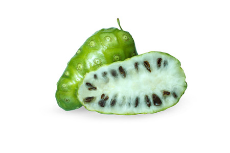 Noni fruit isolated on white background.の写真素材
