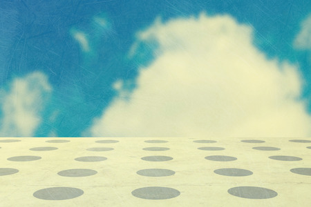 Cement paving with sky in grunge style.の写真素材