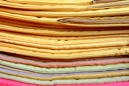 Close up Colorful Seat Cushion Background.の写真素材
