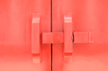 Red Wood Latch.の写真素材