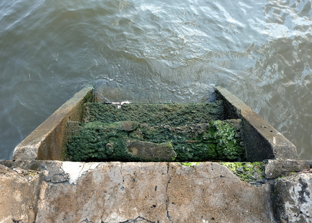 Broken Concrete Pier Stair.の写真素材