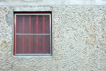 Old Window with Stucco Background.