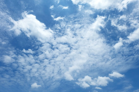 Blue sky and clouds background.の写真素材