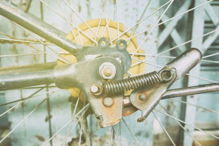 Close up Bicycle Wheel with Light Leak.の写真素材