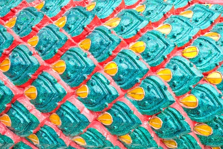 Close-up Body of Snake Statue or Naka Statue Background.の写真素材