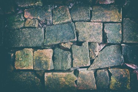 Brick Ground Background in Vintage Style.の写真素材