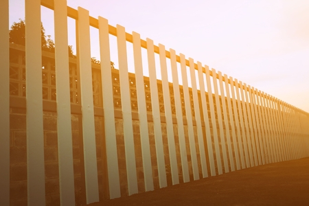 Close-up Fence with Light Leak Background.の写真素材