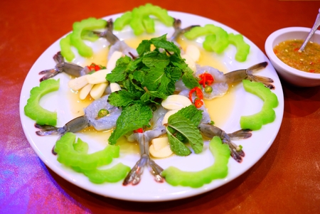 Fresh Shrimps in Fish Sauce, Thai Food Recipe.の写真素材