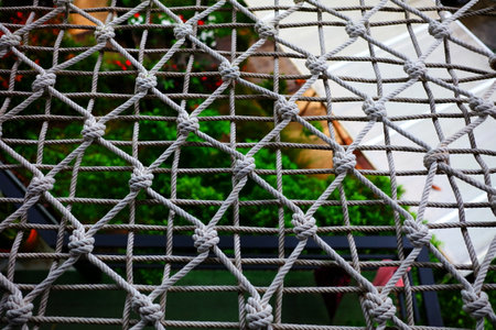 Close up Rope Bed Texture Background.の写真素材