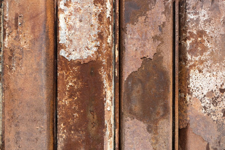 Rusty Metal Fence Wall Background.の写真素材