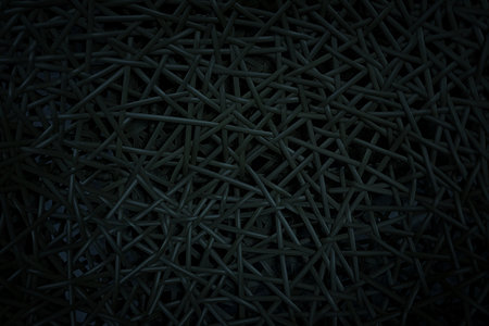 Weave Bamboo Chair Texture Background in Tidewater Green Tone.