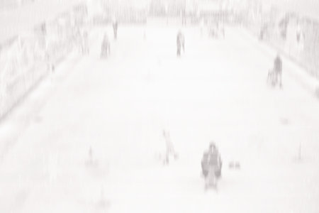 White Motion Blurred Ice Skate Hall Background.の写真素材