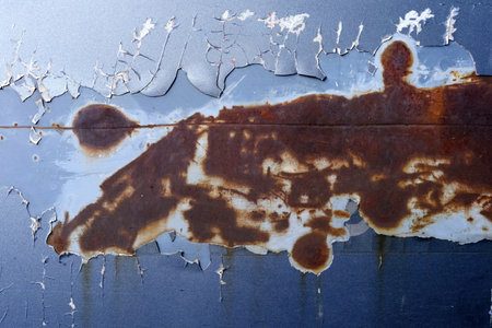 Rusty and Cracked Color on the Car Body.