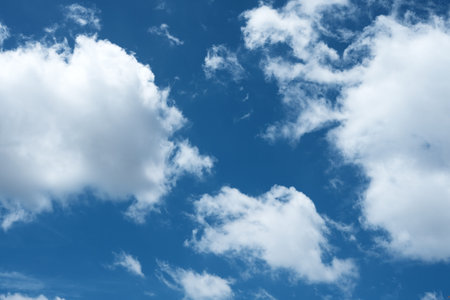 White Clouds with Blue Sky Background.の写真素材