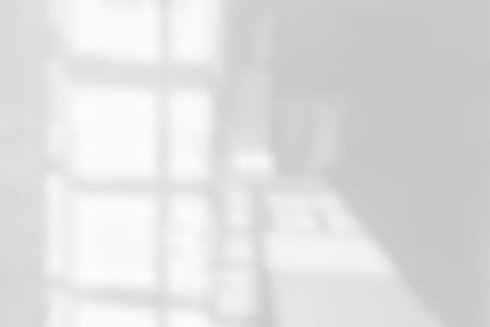 White Blurred Hallway Interior Background with Beautiful Light Beam.