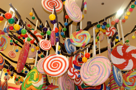 colorful lollipopsの写真素材