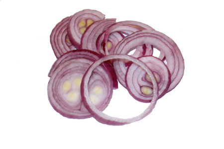 Red Onions Ringsの写真素材