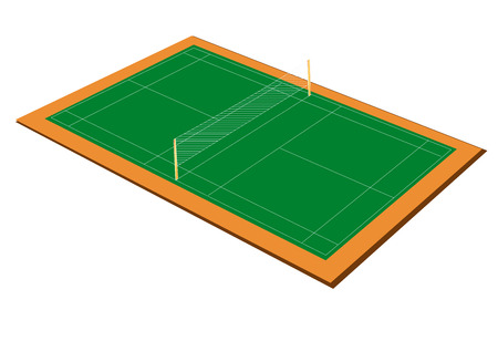 badminton fieldのイラスト素材