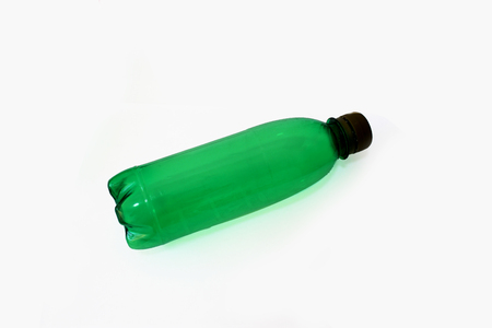 one bottle isolated on whiteの写真素材