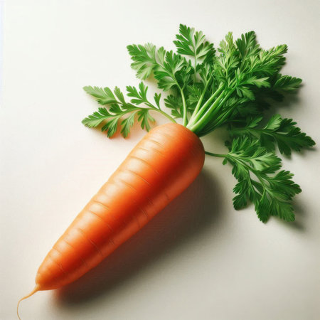 Carrot and parsley on a white background. Healthy food.の素材