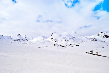 High mountain landscape with snow in the Pyrenees  Spain の写真素材