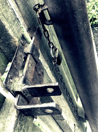 An old lock and chain