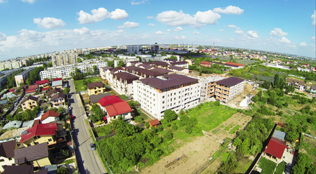 Aerial photo with housesの写真素材