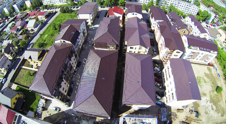 Aerial photo with housesの写真素材