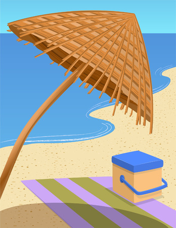 Tranquil Beach Sceneのイラスト素材