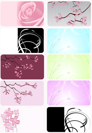 Business Card Templates - vector illustrationsのイラスト素材