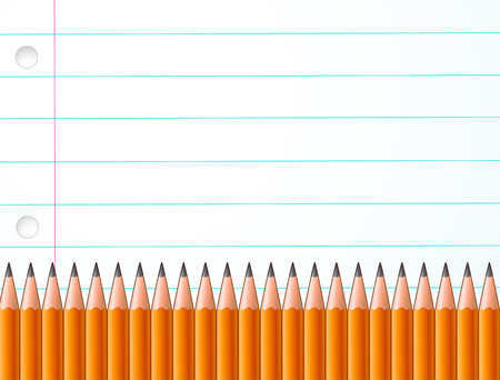 Pencil and Paper-  illustrationのイラスト素材