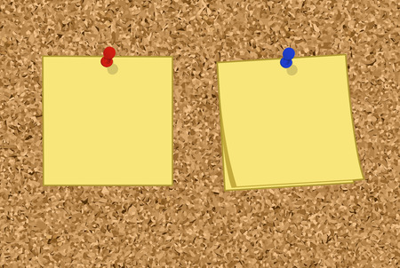 Notes on a Cork Board -  illustrationのイラスト素材
